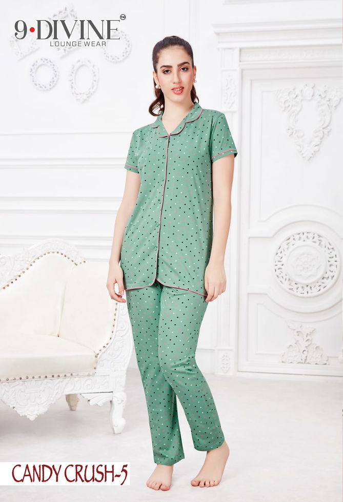 9 Divine Candy Crush  Night Suits Daily Wear Cotton Printed Collection